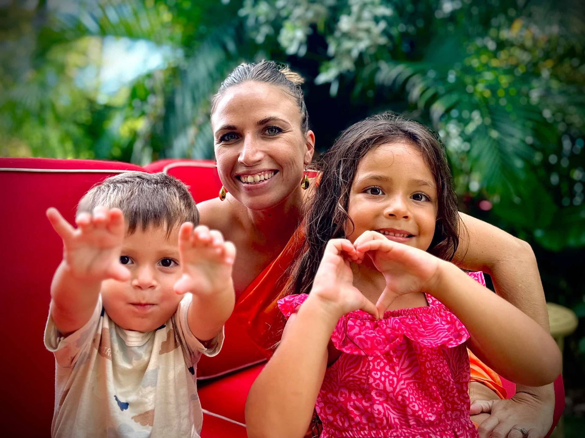 Charlyne with her children